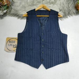 Blue pinstripe half coat