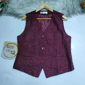 Maroon womens half coat