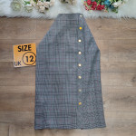 Long checked skirt
